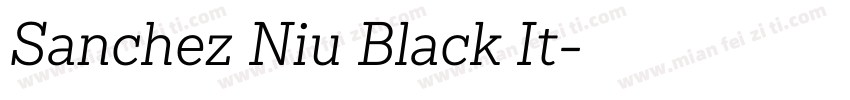 Sanchez Niu Black It字体转换